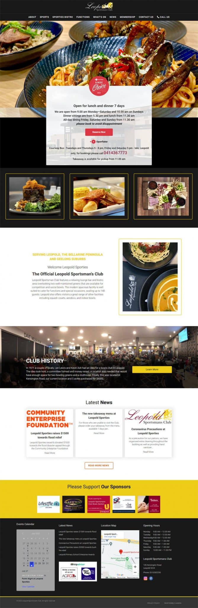 Website Designed for Leopold Sporties including SEO and Google Business Profile (Google Maps)